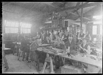 First World War Internees, Bonecarving Workshop, Knockaloe Camp,…