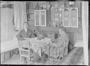 First World War Internees inside an Internment Hut,…