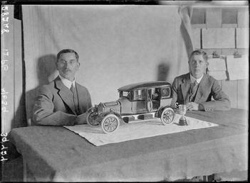 First World War Internees with a handmade toy…