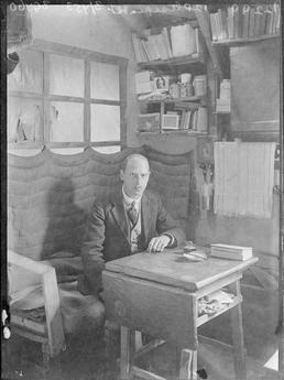 First World War internee inside an internment hut,…