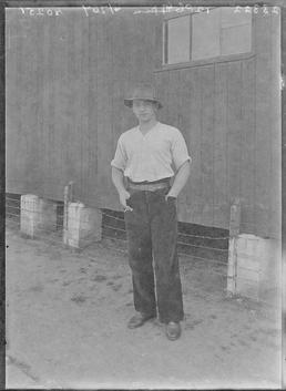First World War internee Jaroslaw Novak in front…