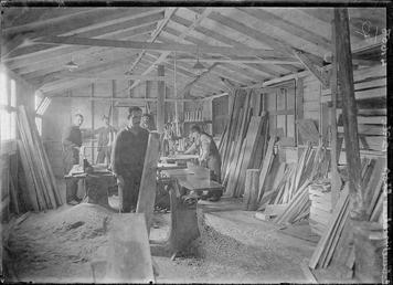 First World War Internees, Furniture-Making Workshop, Knockaloe Camp,…