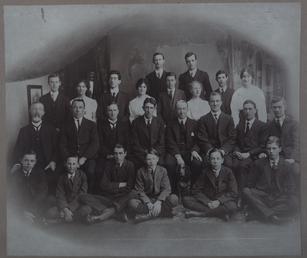 Group portrait of staff at Government Office in…