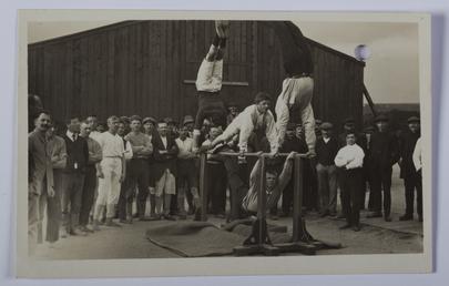 Gymnastic display by First World War Internees, Knockaloe…