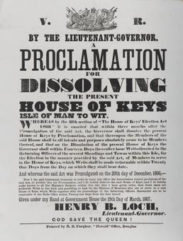 Proclamation regarding the Dissolving of the present House…