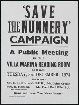 'Save the Nunnery' Campaign, A Public Meeting in…