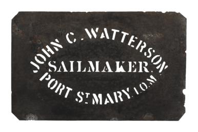 Sailmaker's stencil from Port St Mary