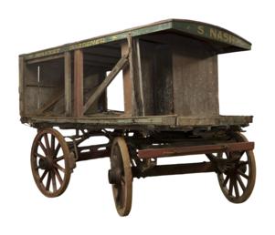 Horse-drawn grocer's wagon from Castletown