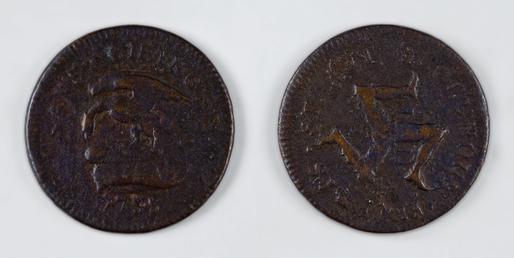 Penny of the 1733 Derby coinage