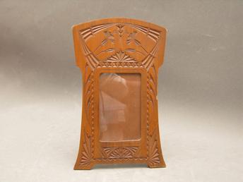 Chip carved picture frame made at Knockaloe Internment…