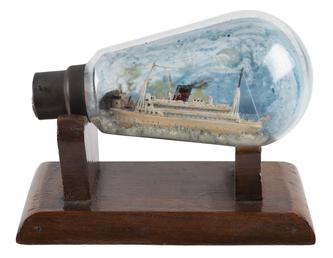 Ship in a light bulb