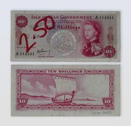 Isle of Man Government 'Garvey' ten shilling note