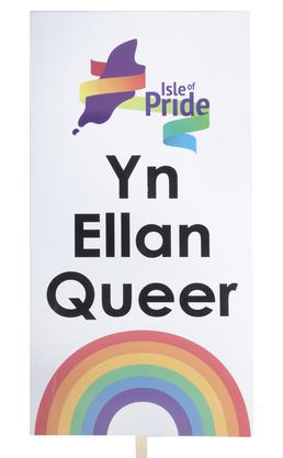 Yn Ellan Queer placard as used at Isle…